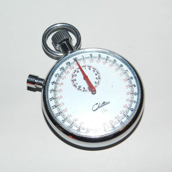 Vintage Chateau Stop Watch 1/10 Time Piece Pocket Timer WORKS - Picture 11 of 13